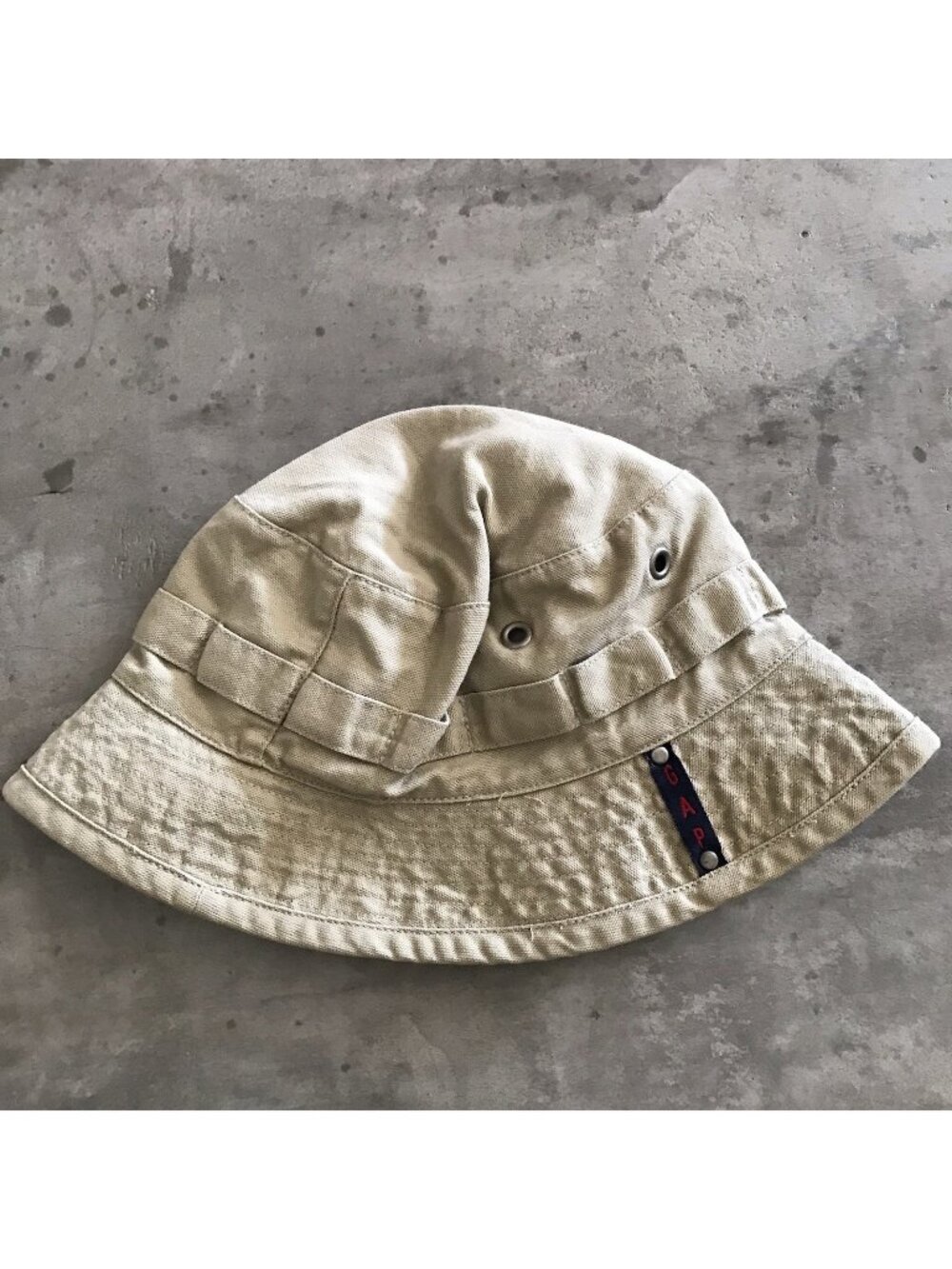 Y2K Gap Bucket Hat Boys 5 6 Khaki Safari Utility Beach Preppy Outdoor Summer 08